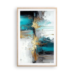 Póster en marco roble claro - Todo fluye - 61x91 cm