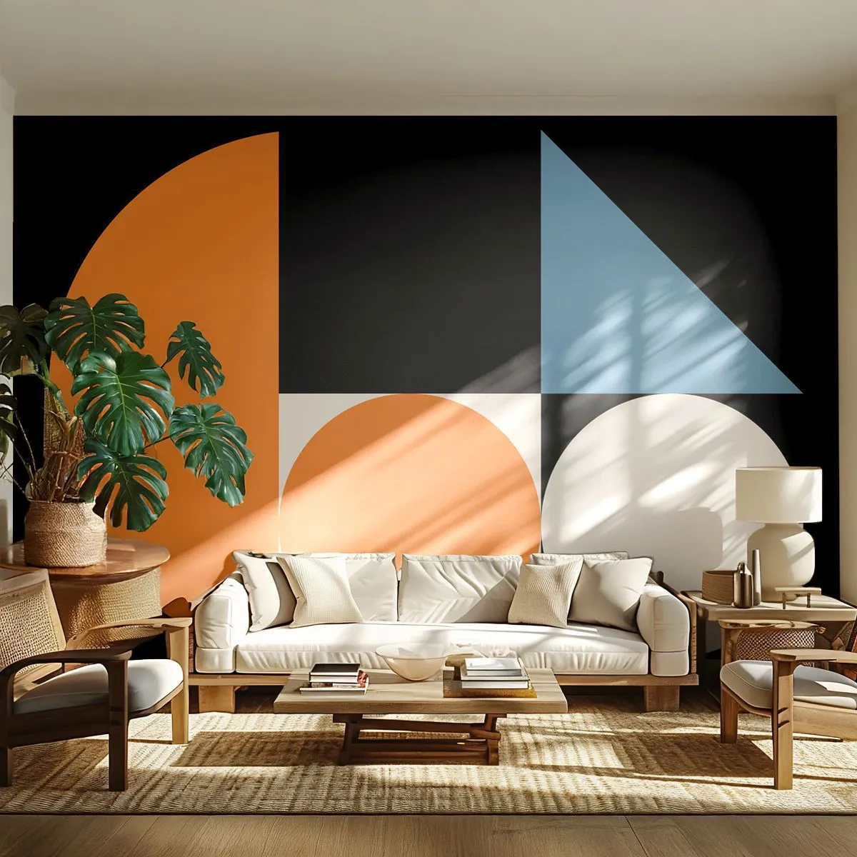 Fotomural Premium Canvas - Diseño con figuras - Abstracción, Gráficos, Patrón geométrico - 250x175 cm