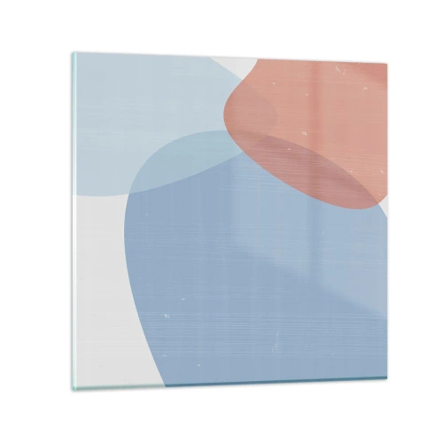 Cuadro sobre vidrio - Impresiones sobre Vidrio - Relaciones en colores pastel - 50x50 cm