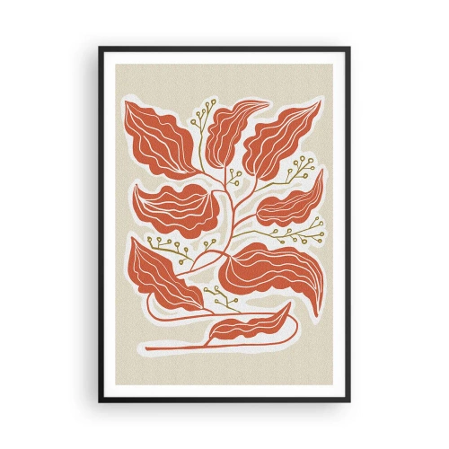 Póster en marco negro - Folk y coral - 70x100 cm