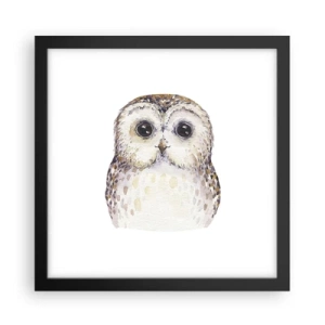 Póster en marco negro - Mírame a los ojos - 30x30 cm