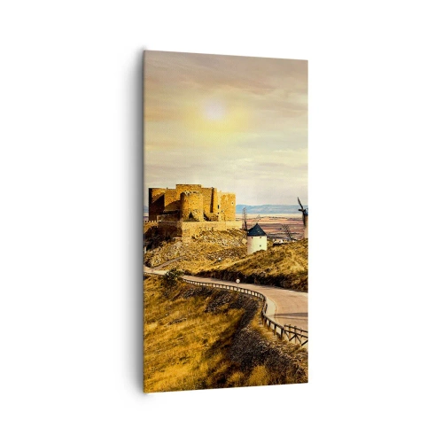 Cuadro sobre lienzo - Impresión de Imagen - Don Quijote los vio - 65x120 cm