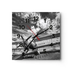 Reloj de pared - Reloj de vidrio - No puedo esperar - 40x40 cm
