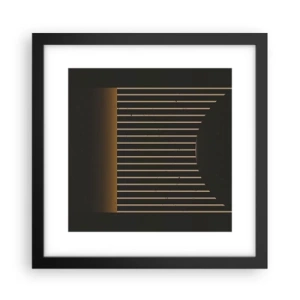 Póster en marco negro - Explorar la oscuridad - 30x30 cm