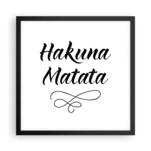 Póster en marco negro - El mejor consejo - 40x40 cm