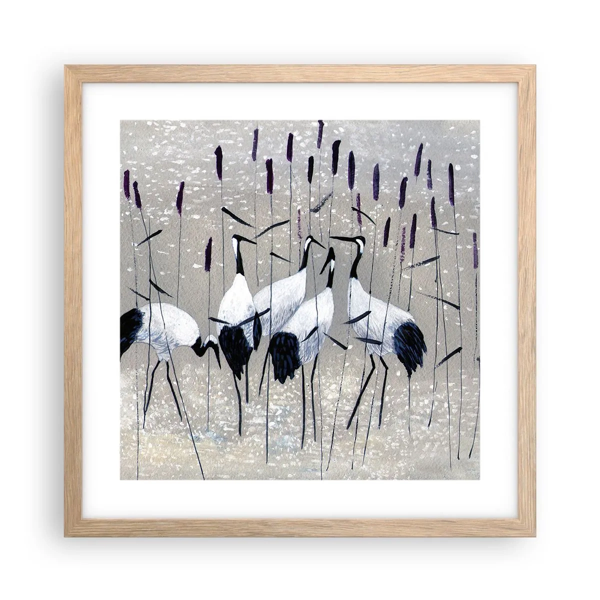 Póster en marco roble claro - Entre los suyos - 40x40 cm