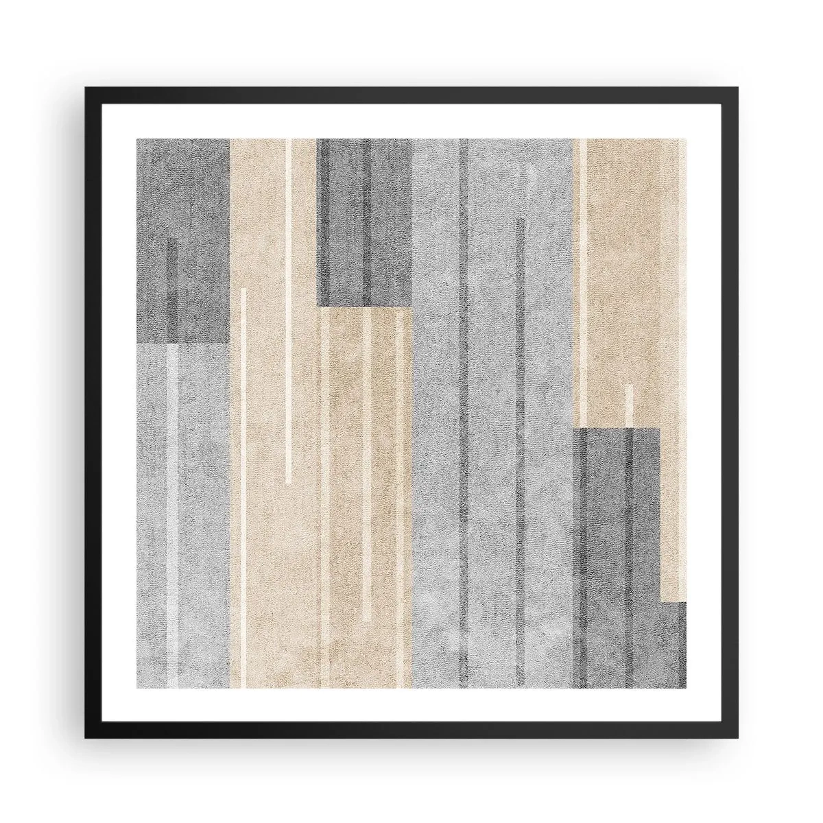 Póster en marco negro - Composición: sostener la vertical - 60x60 cm