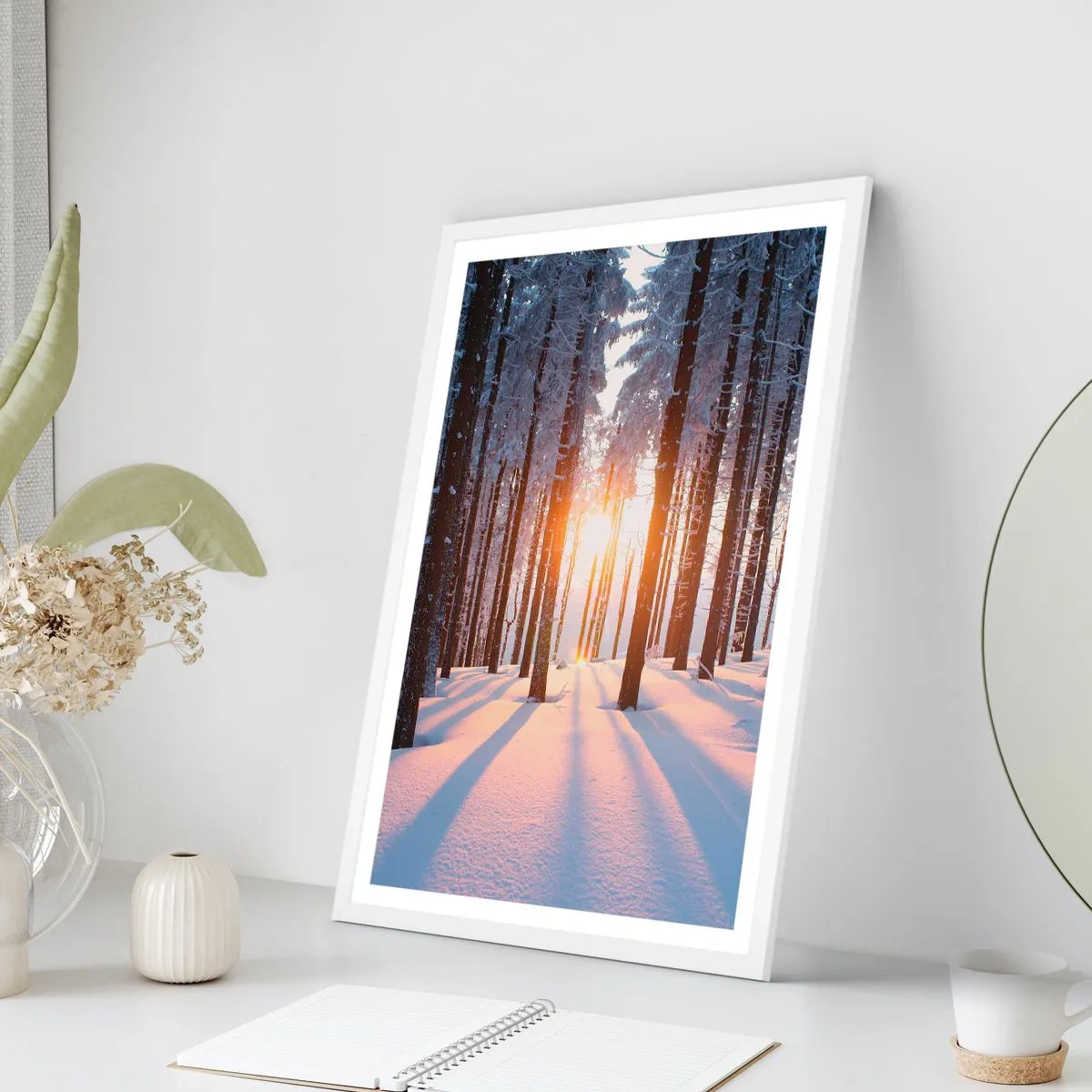 Póster en marco blanco - Claramente en blanco y negro - 30x40 cm