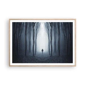 Póster en marco roble claro - Alto y claro - 100x70 cm