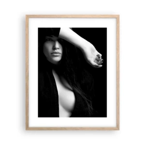 Póster en marco roble claro - Escuela de seducción - 40x50 cm