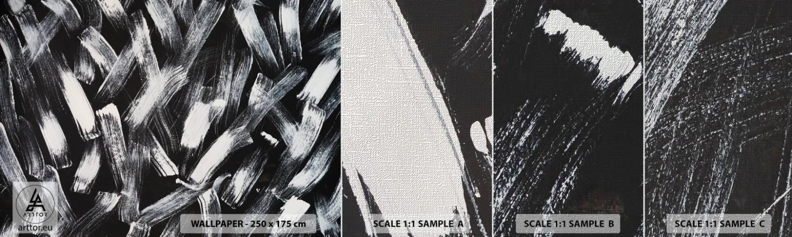 Muestra de fotomural Premium Canvas - Abstracción en el espíritu industrial - Pedazo, Moderno, Cepillado - 100x30 cm