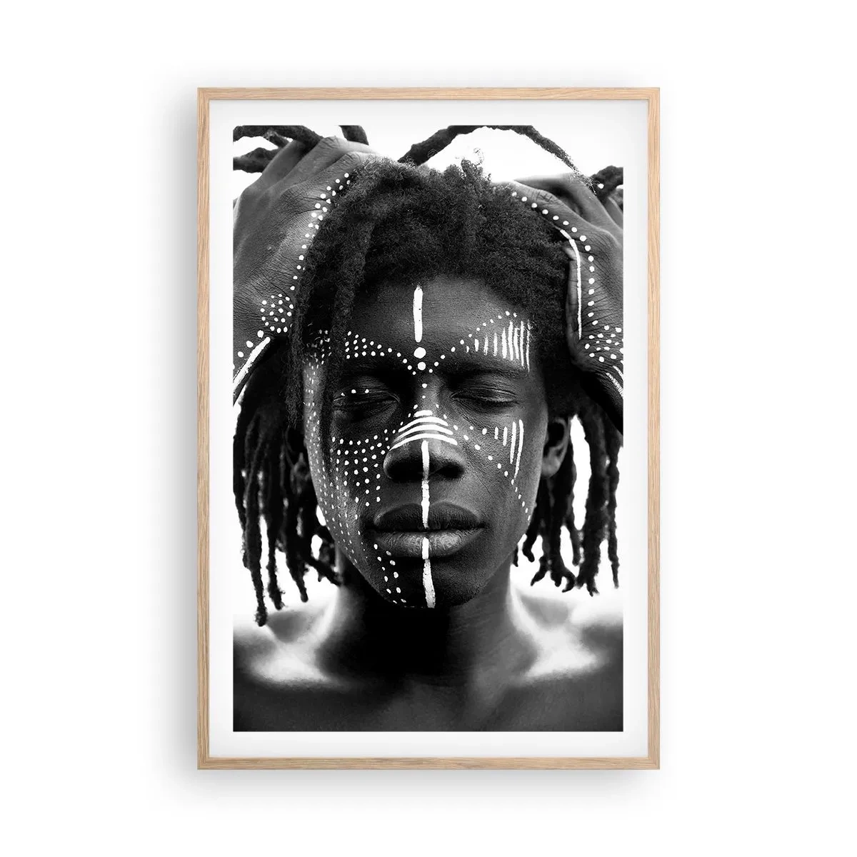 Póster en marco roble claro - ¿Dónde estás? - 61x91 cm