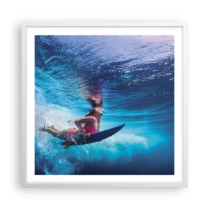 Póster en marco blanco - La profundidad de la alegría - 60x60 cm