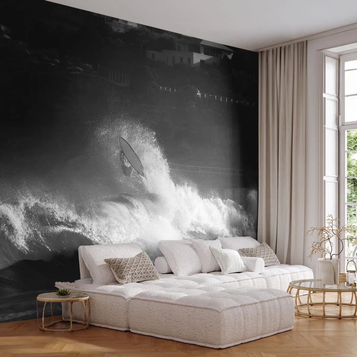 Fotomural Autadhesivo Deluxe Sticker - Desafío aceptado - Surf, Ola, Deportes acuáticos - 250x175 cm