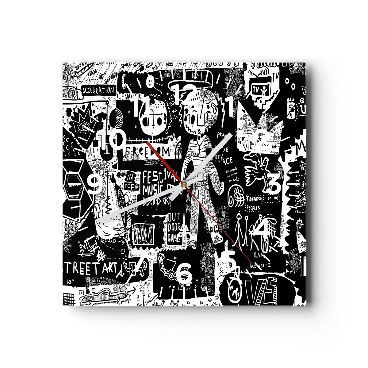 Reloj de pared - Reloj de vidrio - La juventud espiritual de la ley y la alegría - 30x30 cm
