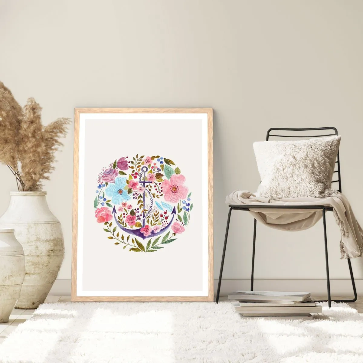 Póster en marco roble claro - El sueño reparador de un marinero - 30x40 cm