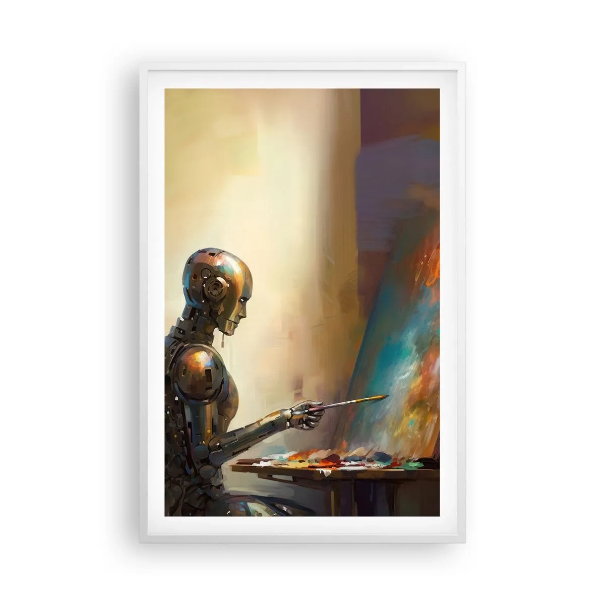 Póster en marco blanco - Arte del futuro - 61x91 cm