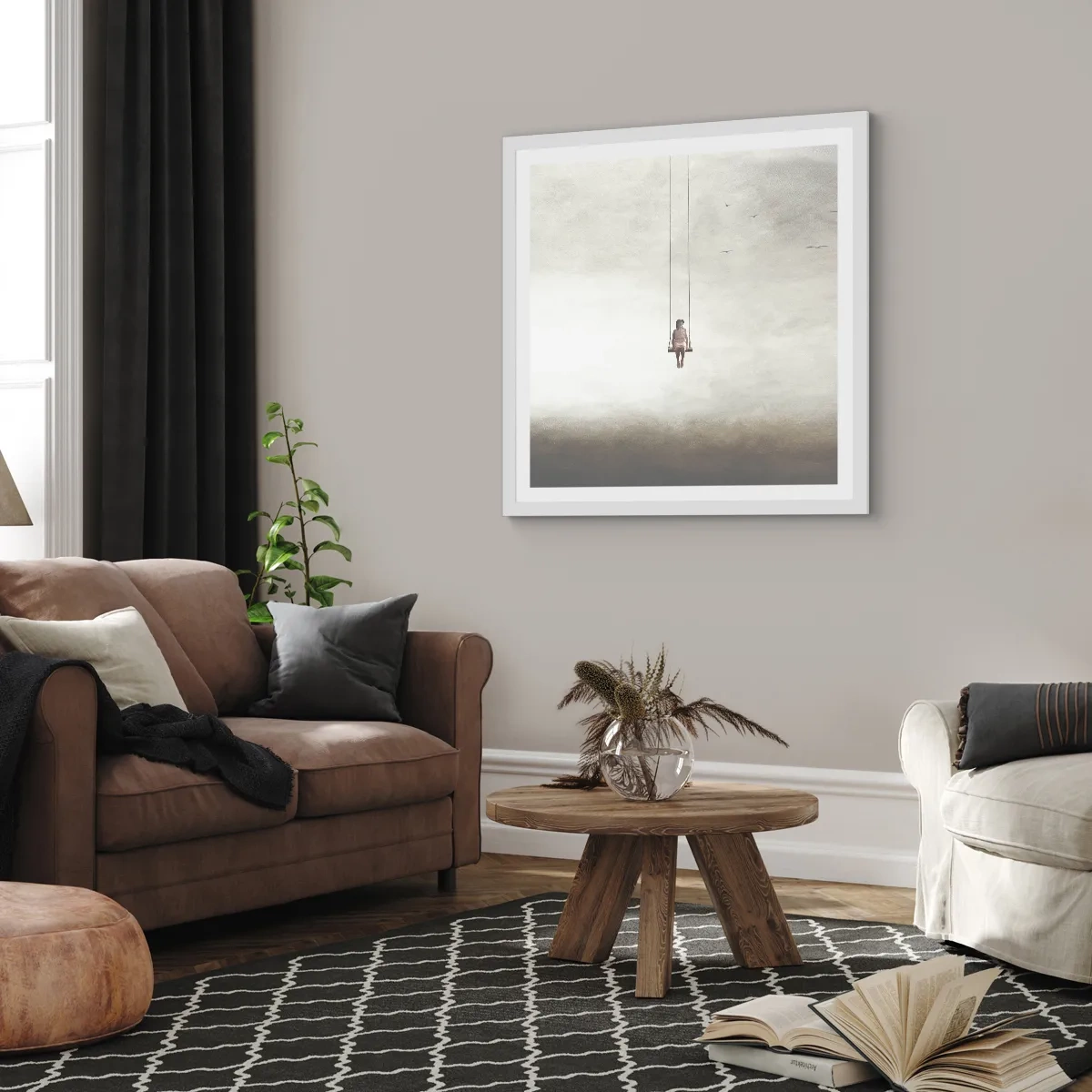 Póster en marco blanco - El niño que llevamos dentro - 50x50 cm