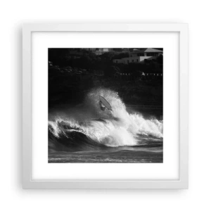 Póster en marco blanco - Desafío aceptado - 30x30 cm