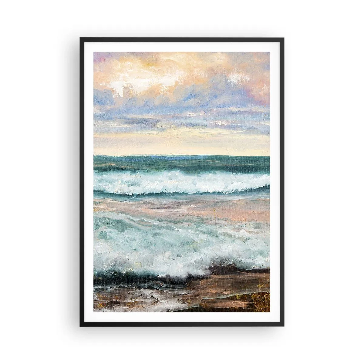 Póster en marco negro - Aquí suavizarás tu alma - 70x100 cm