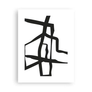 Póster - Construcción en blanco y negro - 30x40 cm