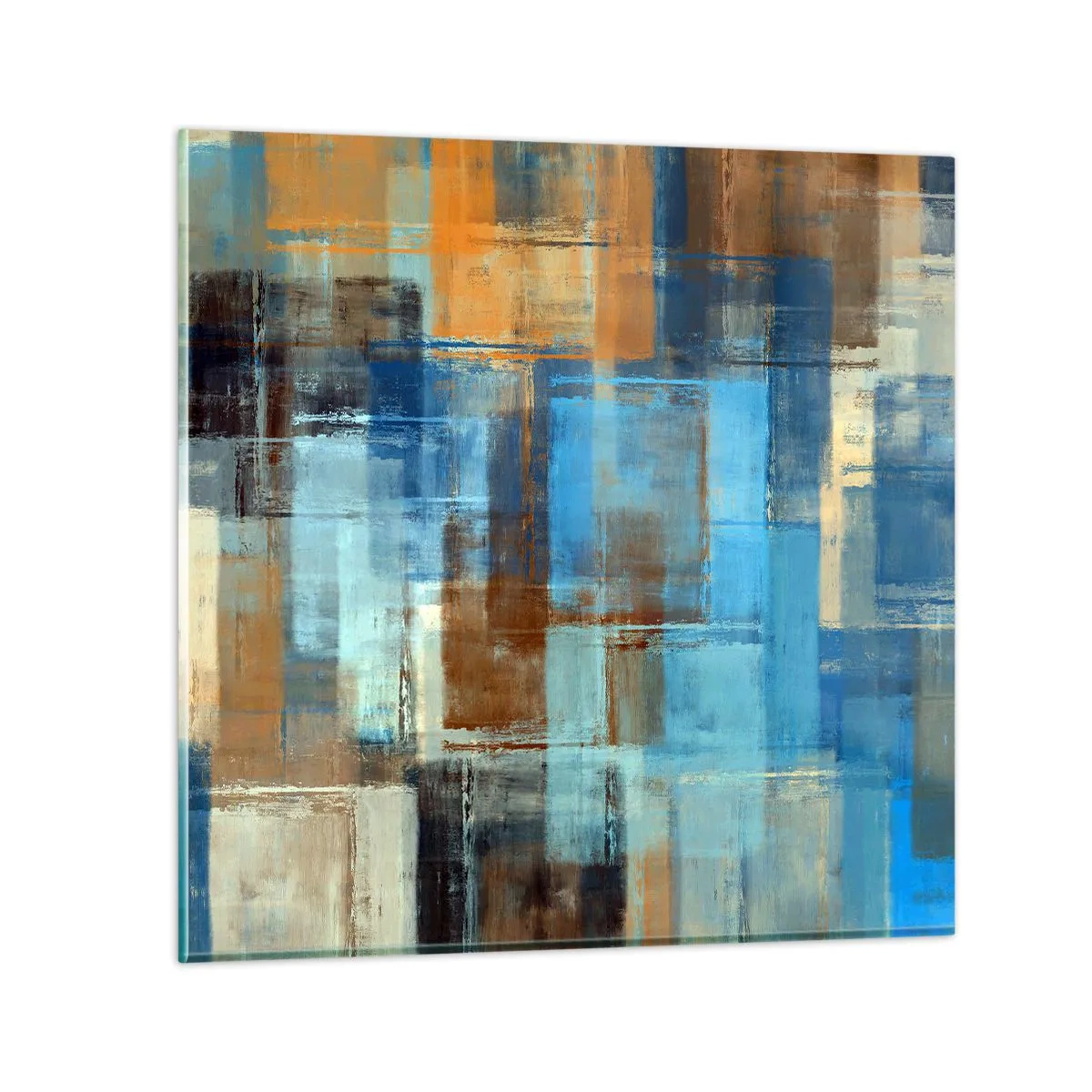 Cuadro sobre vidrio - Impresiones sobre Vidrio - A través del velo azul - 30x30 cm