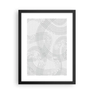 Póster en marco negro - No hay camino recto - 30x40 cm