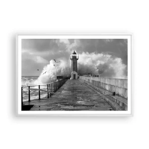 Póster en marco blanco - Audaz - 100x70 cm