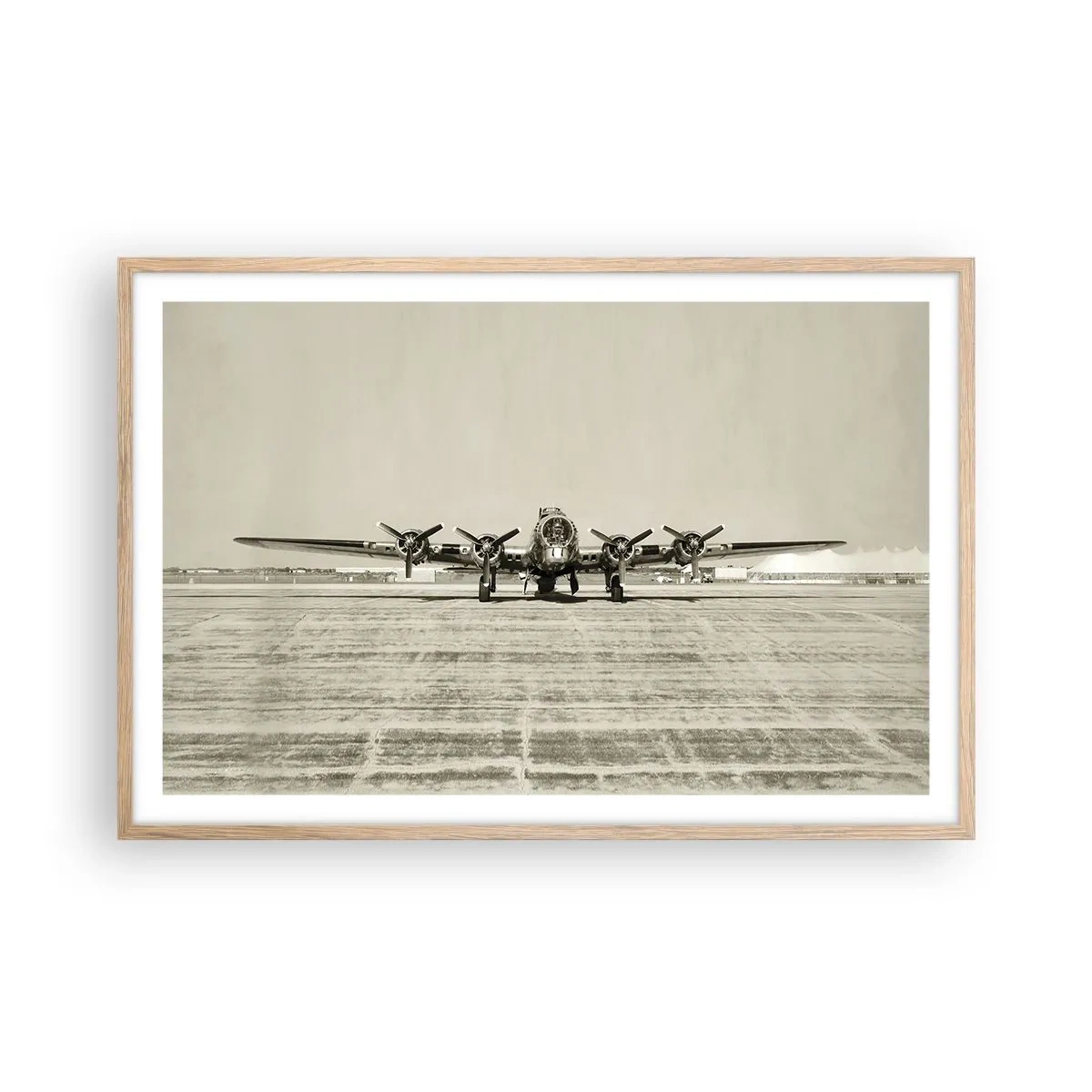 Póster en marco roble claro - Como siempre, preparado - 91x61 cm