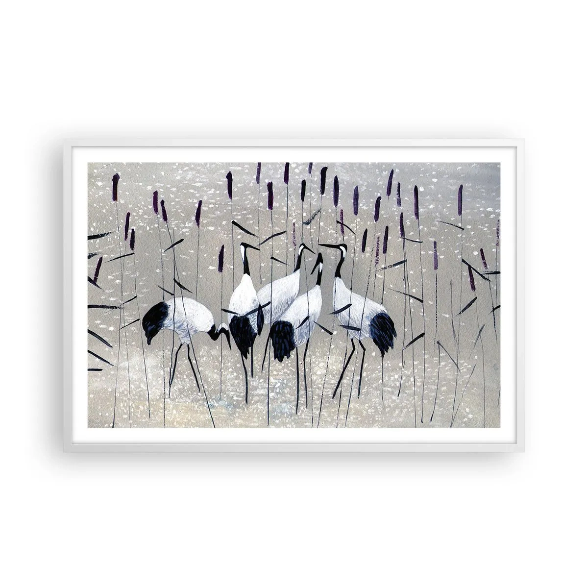 Póster en marco blanco - Entre los suyos - 91x61 cm