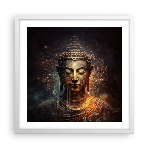 Póster en marco blanco - Equilibrio espiritual - 50x50 cm
