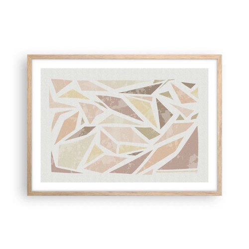 Póster en marco roble claro - Composición de vidrieras - 70x50 cm