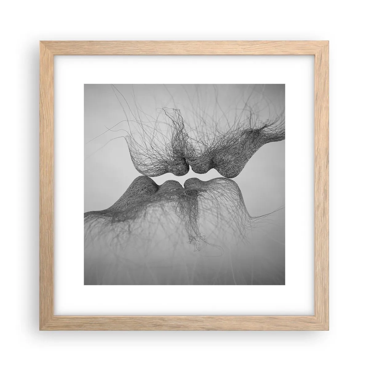 Póster en marco roble claro - Beso del viento - 30x30 cm