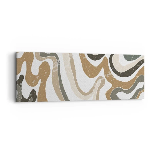 Cuadro sobre lienzo - Impresión de Imagen - Meandros de colores terrosos - 90x30 cm