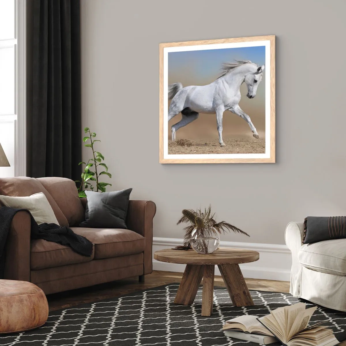 Póster en marco roble claro - El más bello cuento de hadas árabe - 60x60 cm