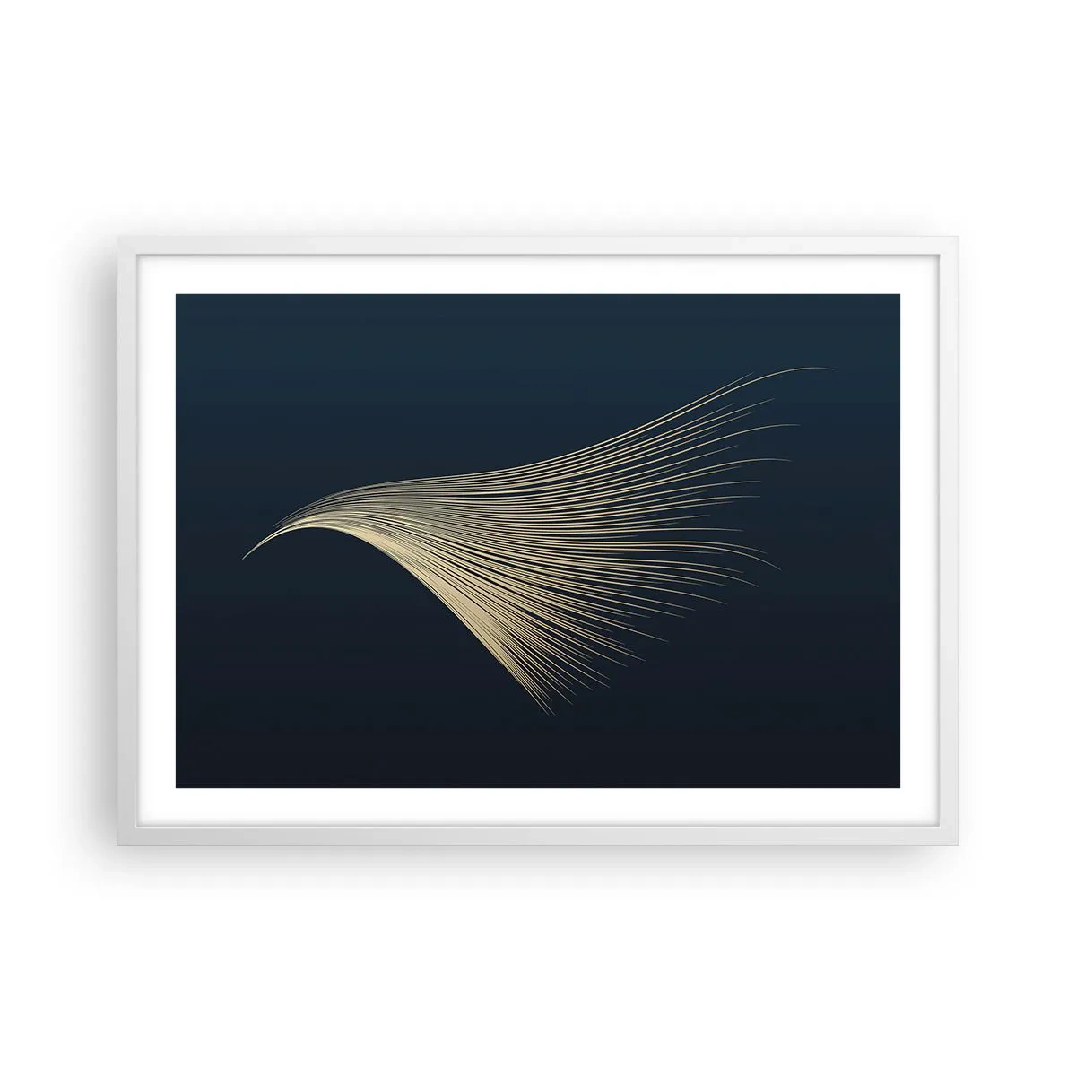 Póster en marco blanco - Como el cabello de un ángel - 70x50 cm