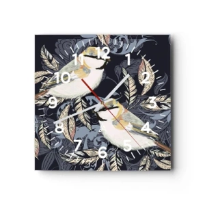 Reloj de pared - Reloj de vidrio - En la copa del árbol - 40x40 cm