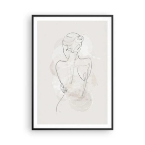 Póster en marco negro - Como un cuerpo sensible - 70x100 cm