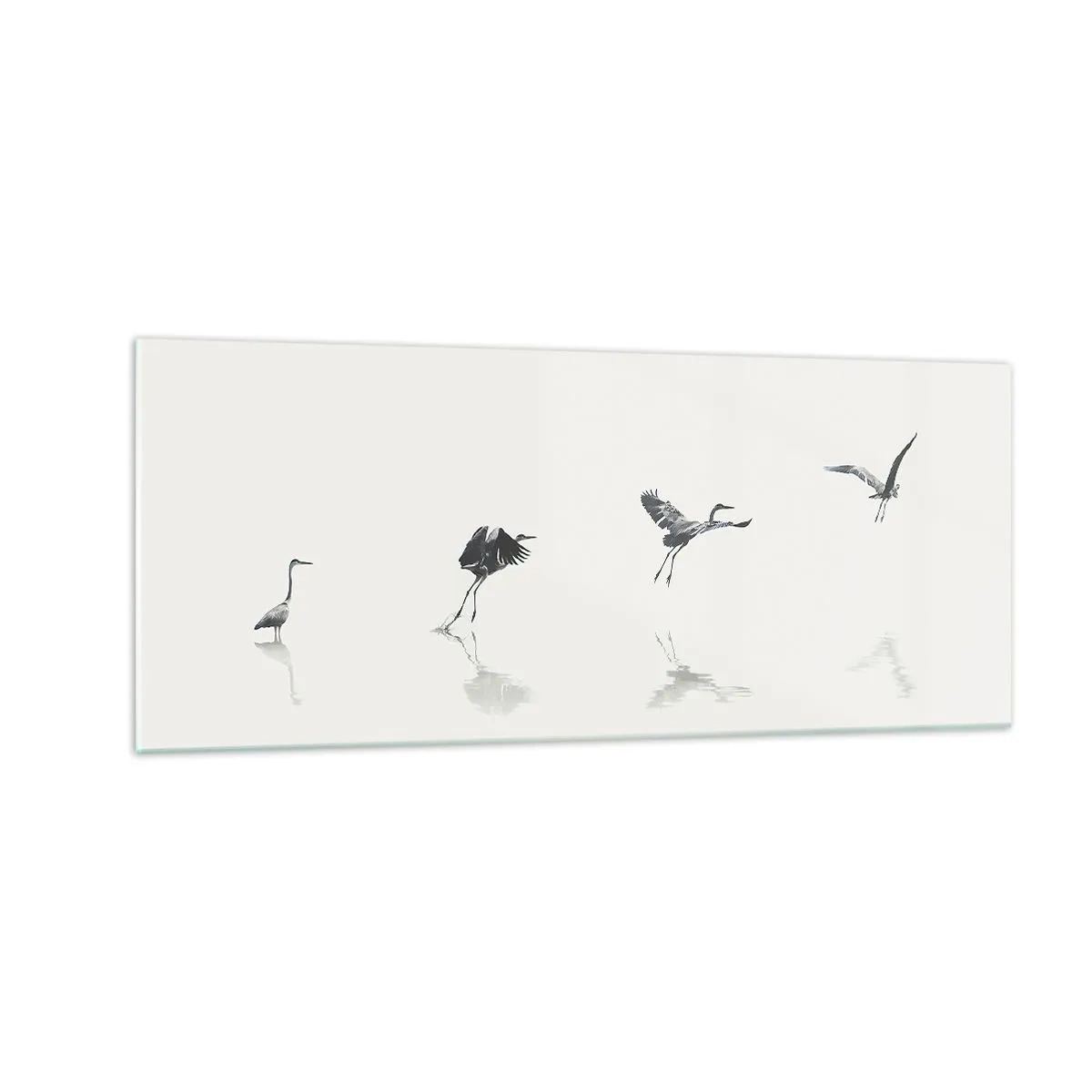 Cuadro sobre vidrio - Impresiones sobre Vidrio - Cuatro sencillos pasos para despegar - 100x40 cm