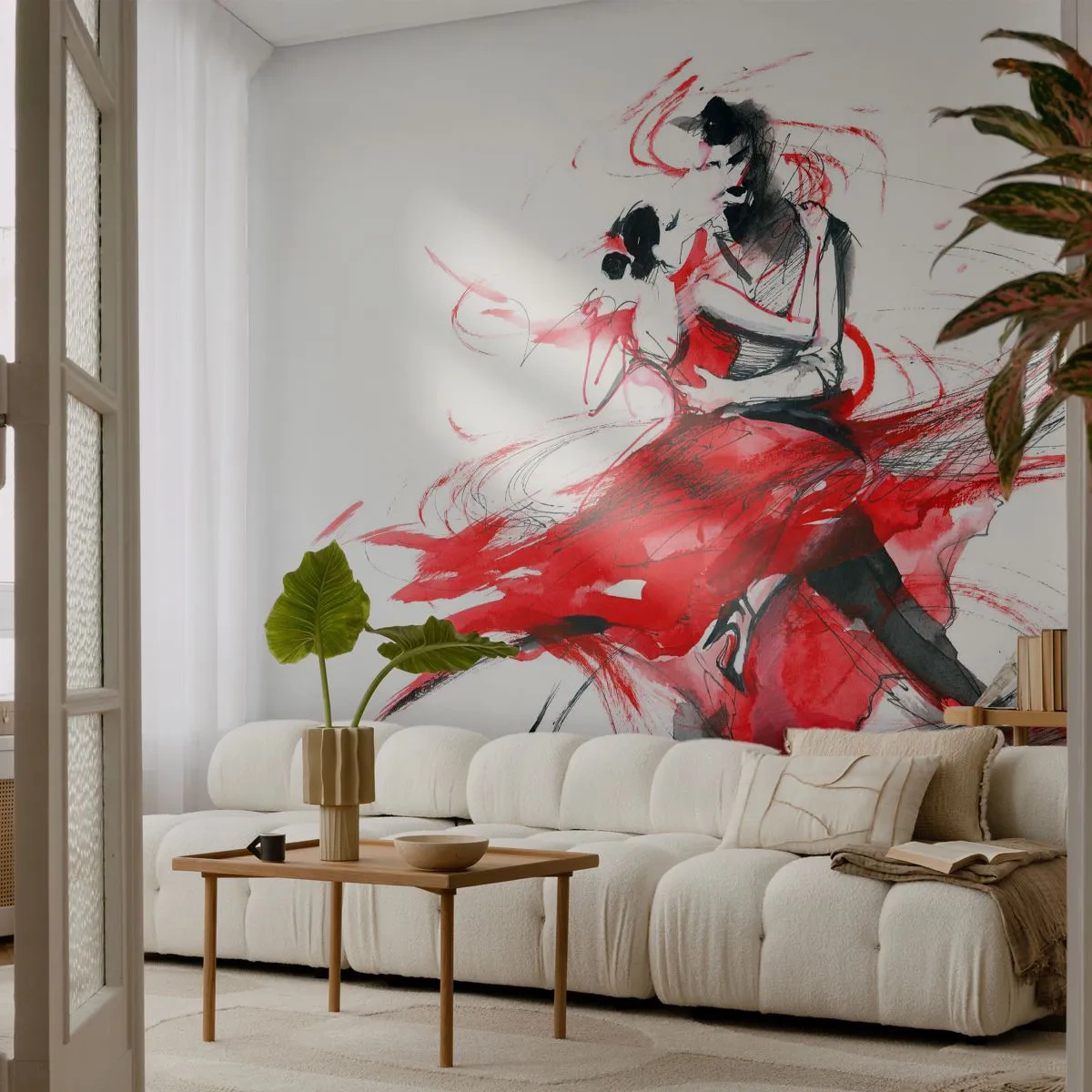 Fotomural Standard Eco - El tango: el ritmo de la pasión - Abstracción, Bailar, Bailarín - 450x315 cm