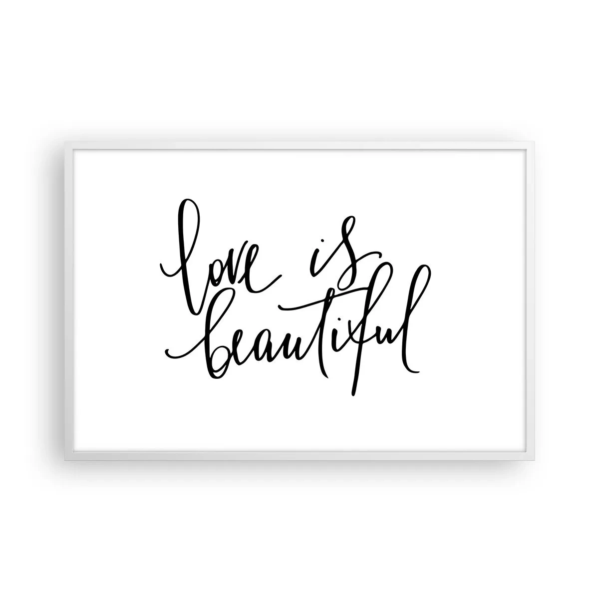 Póster en marco blanco - Leer y repetir - 91x61 cm