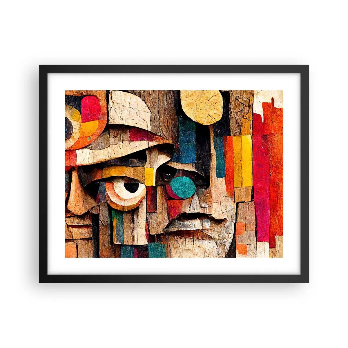 Póster en marco negro - Te veo... - 50x40 cm