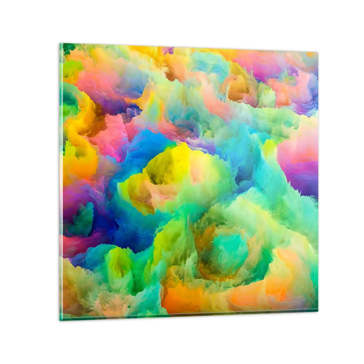 Cuadro sobre vidrio - Impresiones sobre Vidrio - Arco iris borroso - 60x60 cm