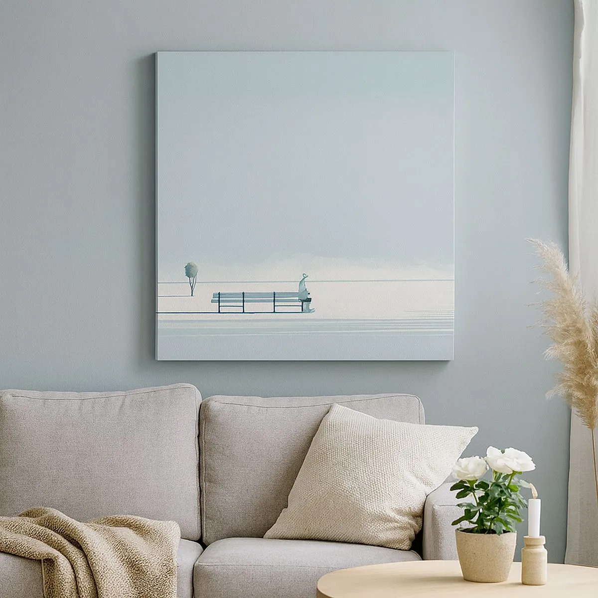 Cuadro sobre lienzo - Impresión de Imagen - Sí, estoy esperando - 30x30 cm