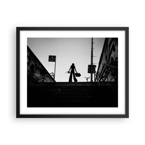 Póster en marco negro - Paseo urbano - 50x40 cm