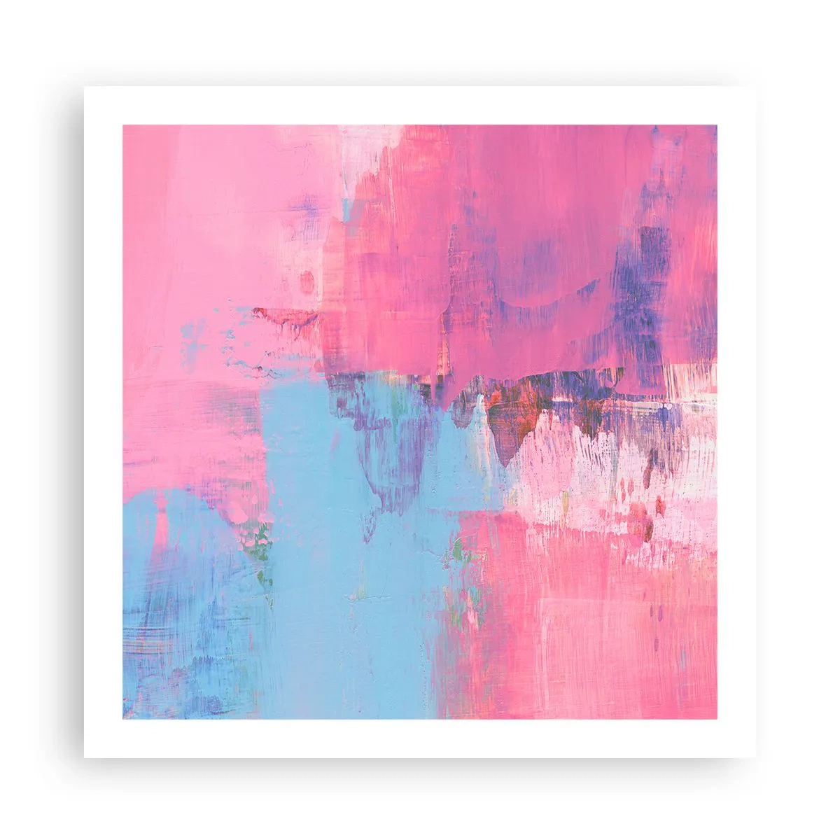 Póster - Rosa, azul y una pizca de luz - 60x60 cm
