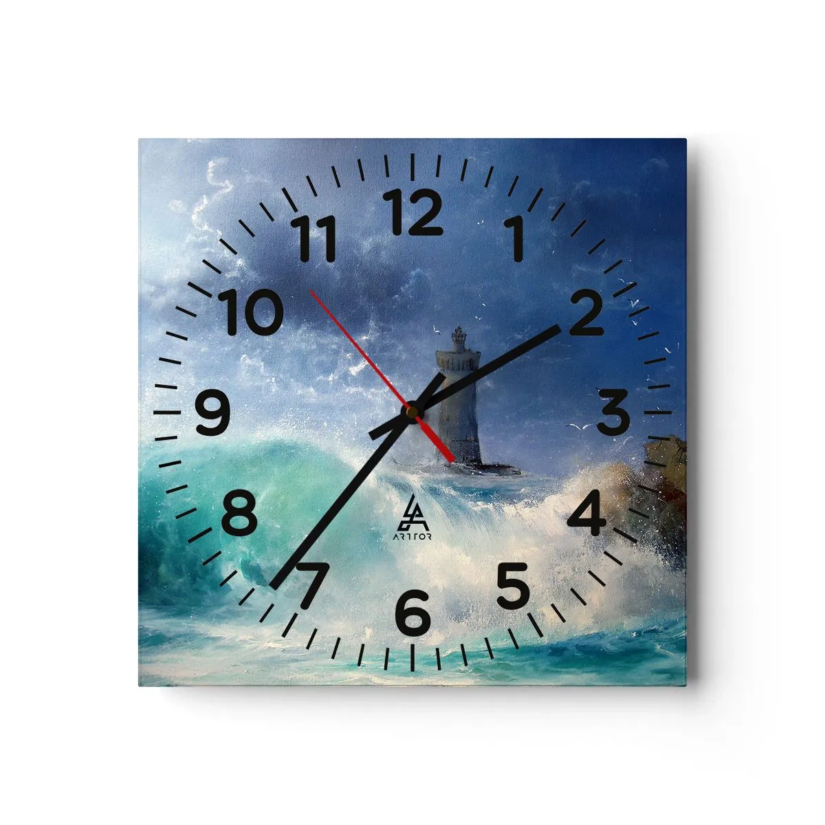 Reloj de pared - Reloj de vidrio - En guardia contra los elementos - 30x30 cm