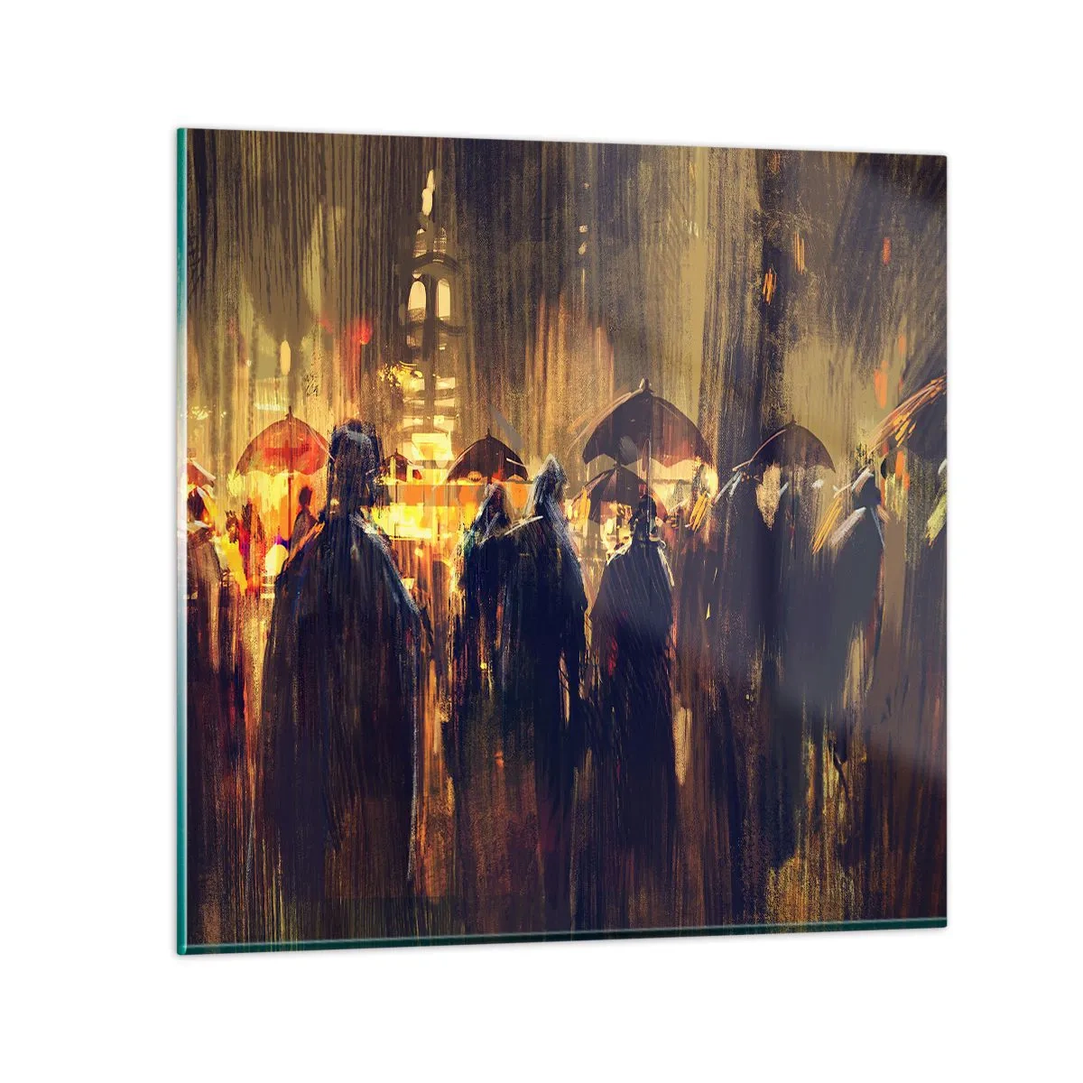 Cuadro sobre vidrio - Impresiones sobre Vidrio - Seguidores de la lluvia - 70x70 cm