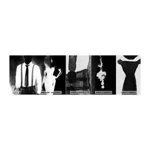 Muestra de fotomural Premium Sand - En un ambiente noir - Abstracción, Mujer y hombre, Moda - 100x30 cm