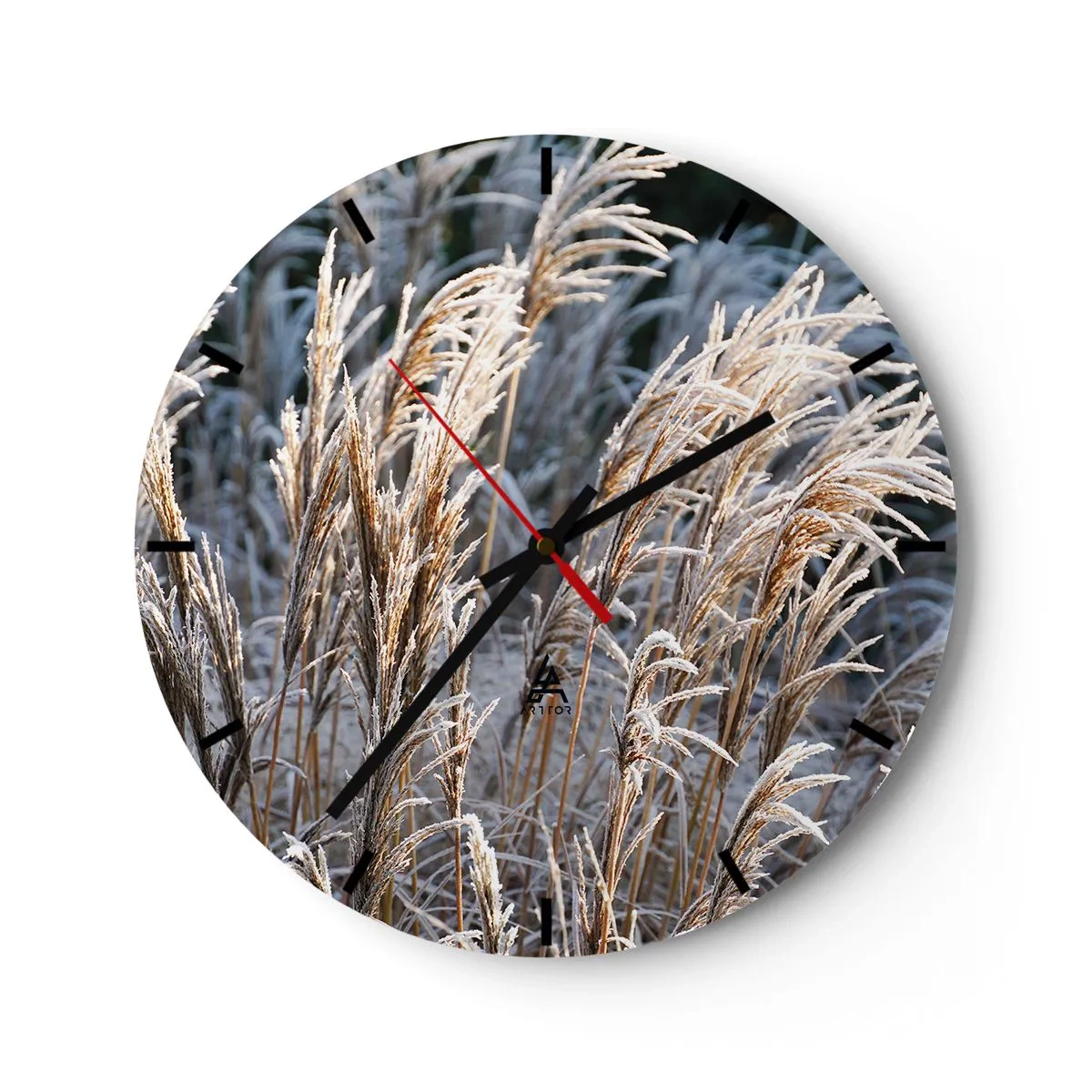Reloj de pared - Reloj de vidrio - Campos y campos - 40x40 cm